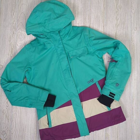 Orage Women’s Medium Blue Colorblock Prime Fabric Waterproof Ski Jacket Snow - Picture 5 of 11